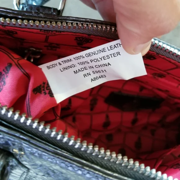 Mark Cross 1845 snakeskin print leather purse - Picture 2 of 8